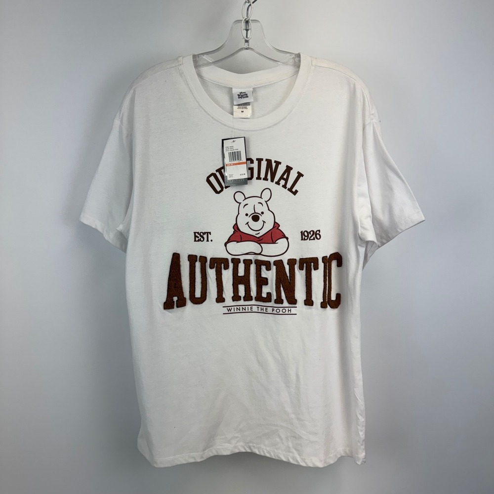 Disney Winnie the Pooh Original Authentic Graphic T-Shirt White Mens Medium NWT